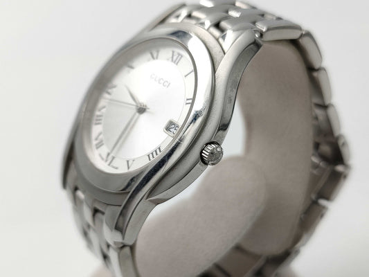 GUCCI 5500M 0193379 Silver Dial Quartz Current Boys Watch