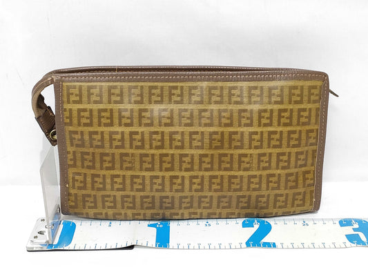 FENDI Zucca Pattern Fendi Zucca PVC Clutch Bag Clutch Bag
