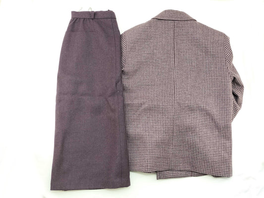 Dior Christian Dior Houndstooth Set Up Jacket Skirt Wool Other Apparel