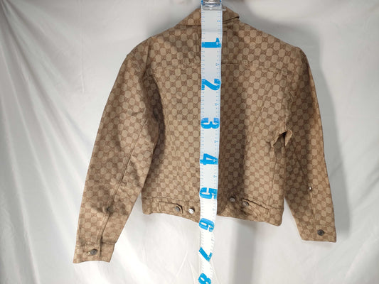 GUCCI Men's GG Pattern Gucci Denim Jacket Jean Jacket