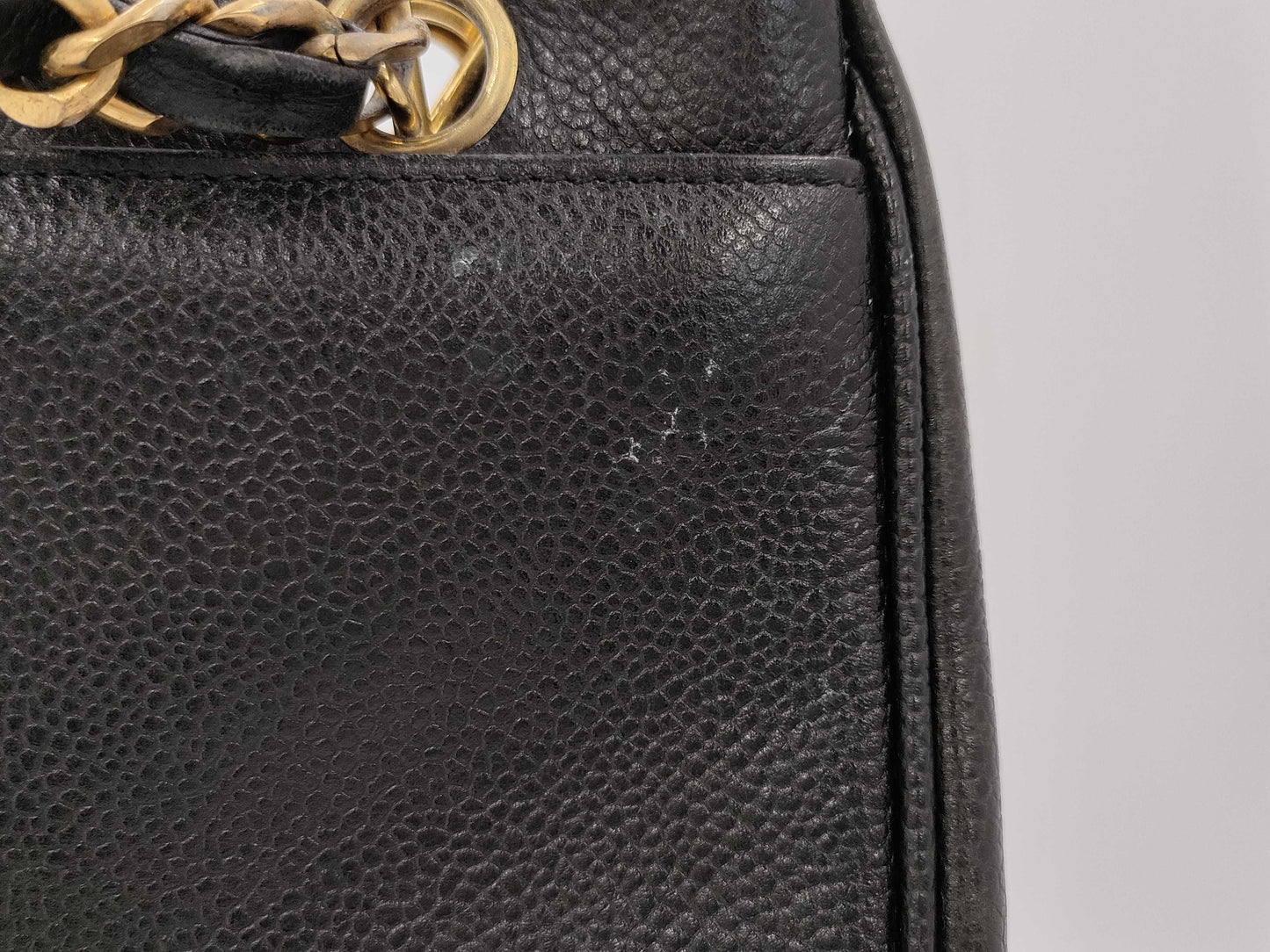 CHANEL Caviar Skin Triple Coco Shoulder Bag with Seal 2nd Generation Shoulder Bag