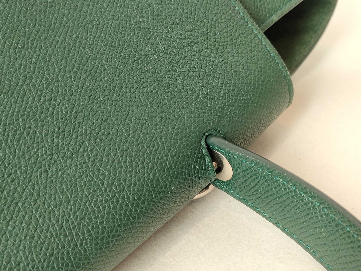 CELINE CELINE Belt Bag Mini Leather Purse Green Handbag