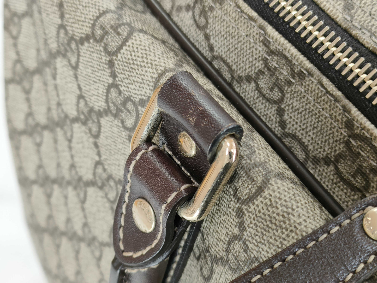 GUCCI GG Supreme GUCCI GG Pattern PVC Briefcase Leather Business Bag