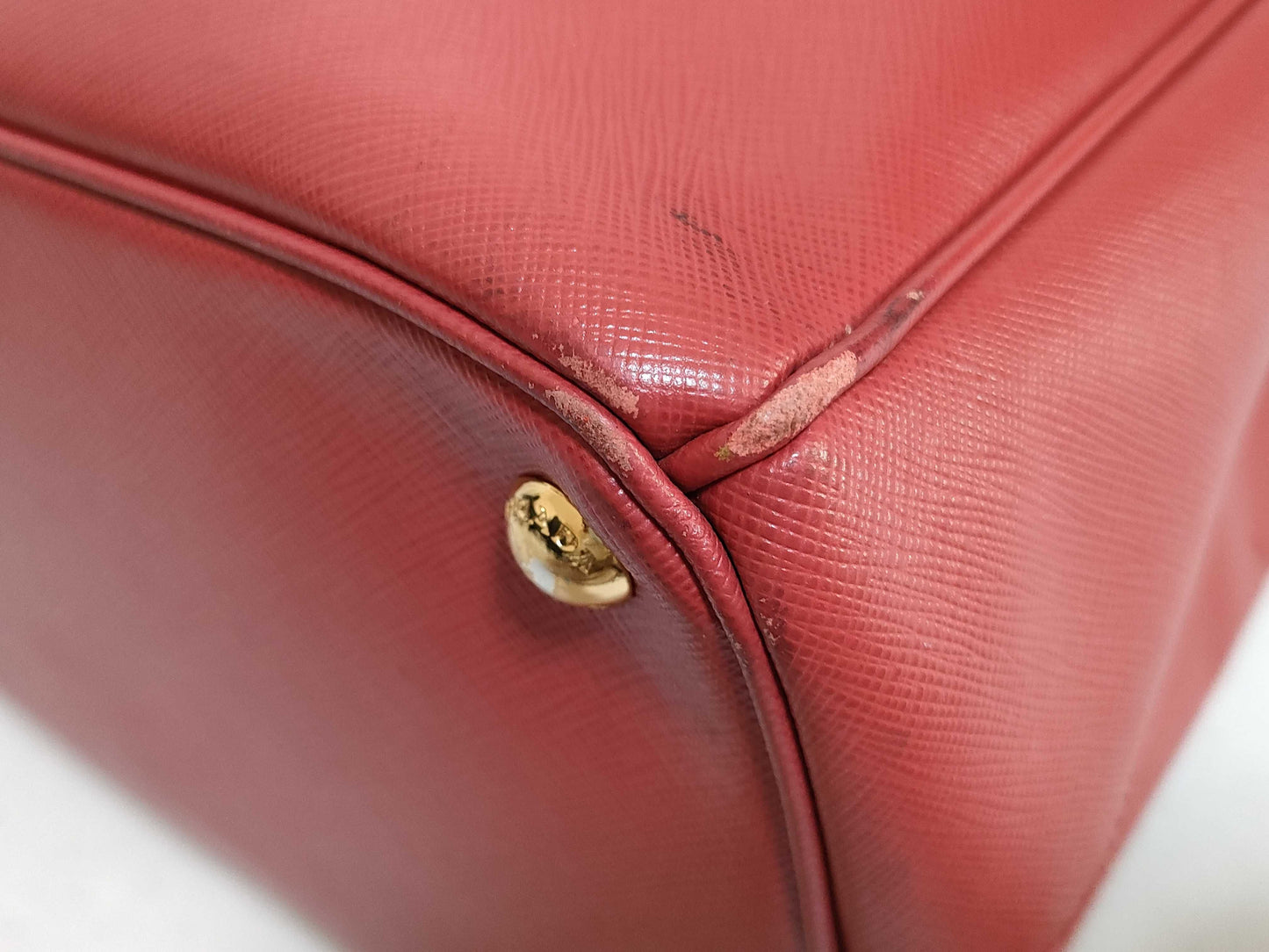 PRADA PRADA Prada Saffiano 2-Way Handbag Red Handbag