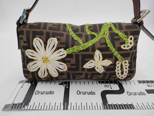 FENDI Mamma Bucket Flower Zucca Brown SS Shoulder Bag