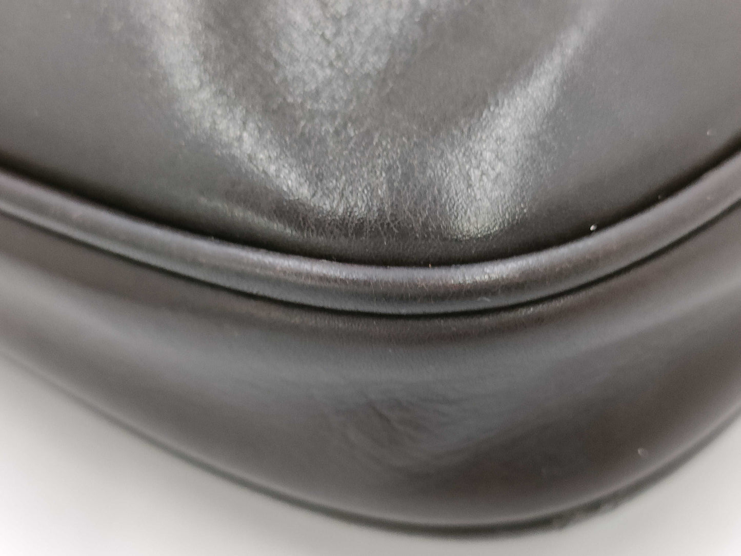 GUCCI Sherryline One Shoulder Calf Brown GP Shoulder Bag