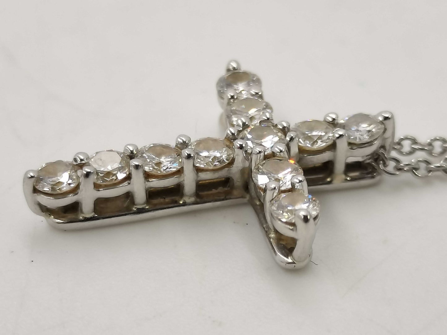 Tiffany&Co. Cross Diamond PT950 4.0g Necklace