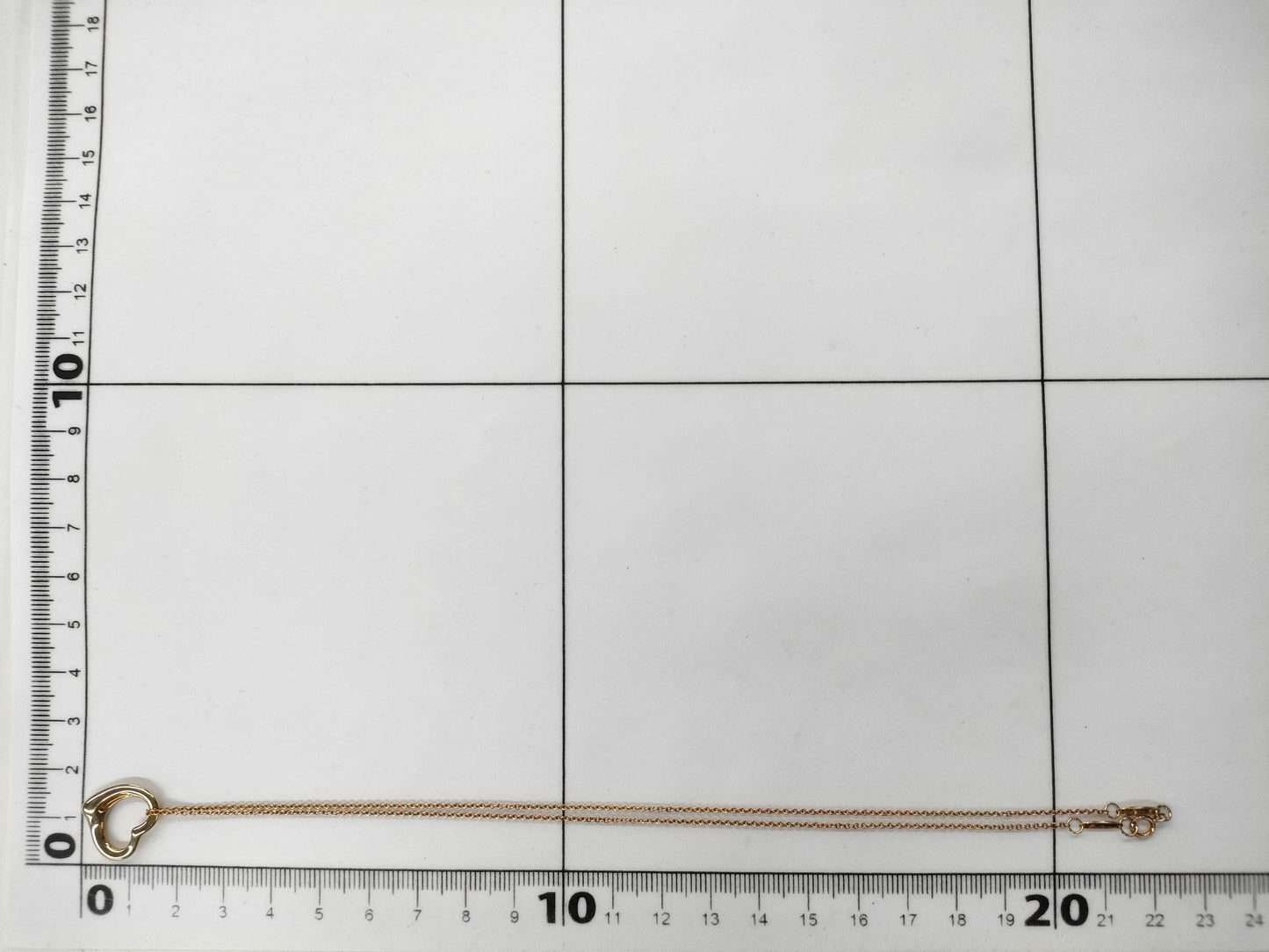 Tiffany&Co. Open Heart YG 750 4.3g Necklace