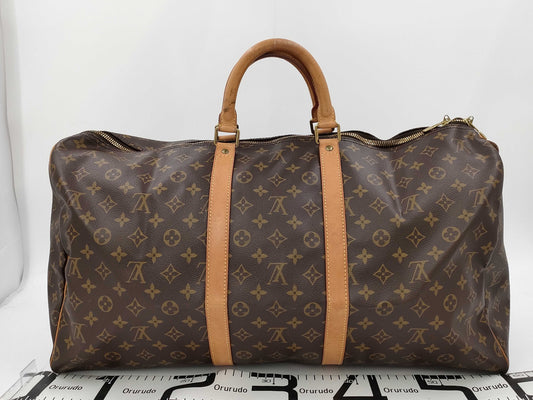 LOUIS VUITTON Monogram Keypol 55 M41424 SP0944 Poignier Name Tag Boston Bag