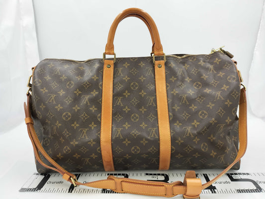LOUIS VUITTON Monogram Keepall Bandouliere 50 Boston Bag