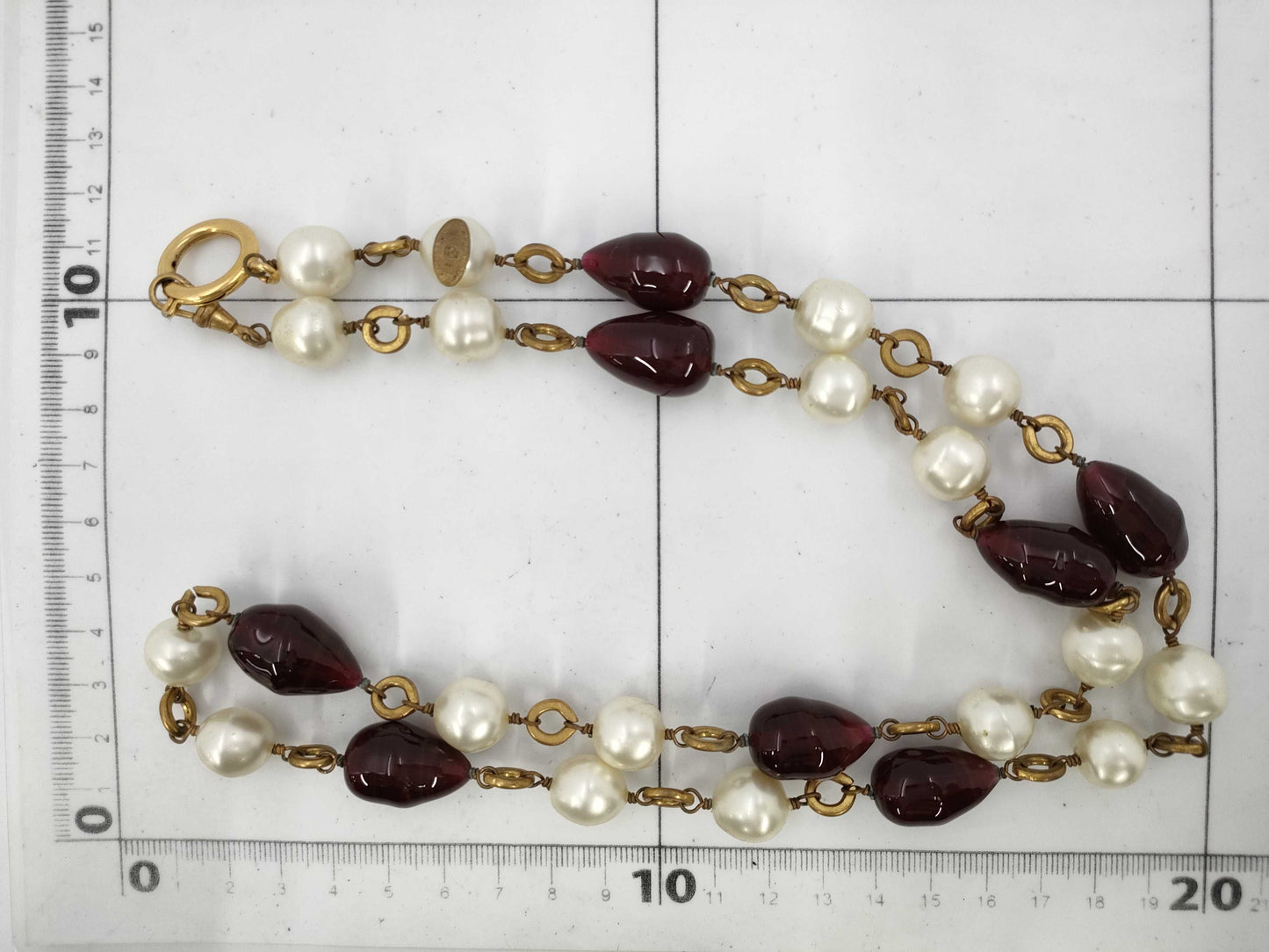 CHANEL Necklace Faux Pearl Necklace