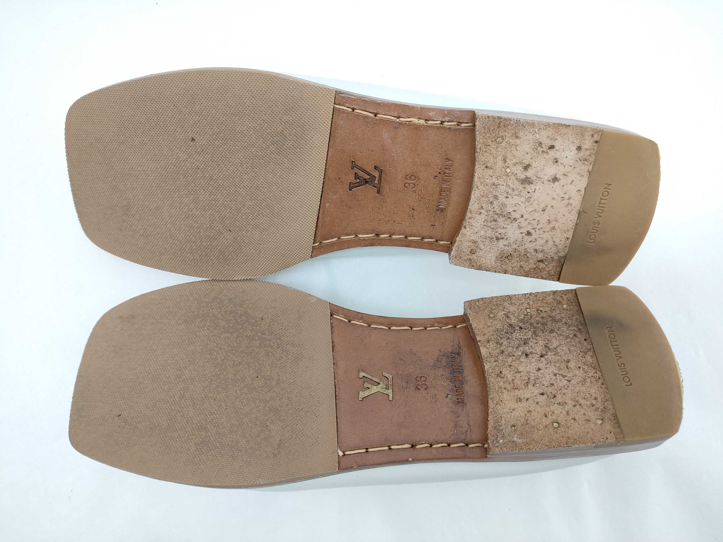 LOUIS VUITTON Leather Shoes Slip-on Loafers