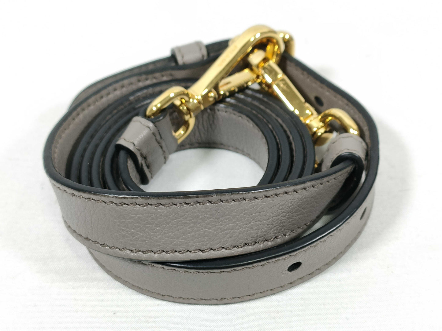 PRADA PRADA 2WAY Handbag Grey Leather 1BG227 Handbag