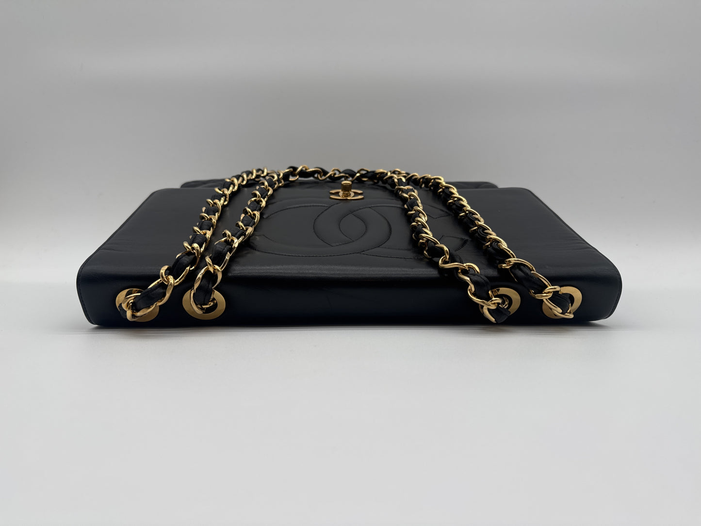 CHANEL CHANEL Shoulder Bag Deca Matlasse Coco Mark Turnlock Gold Fittings Black Shoulder Bag