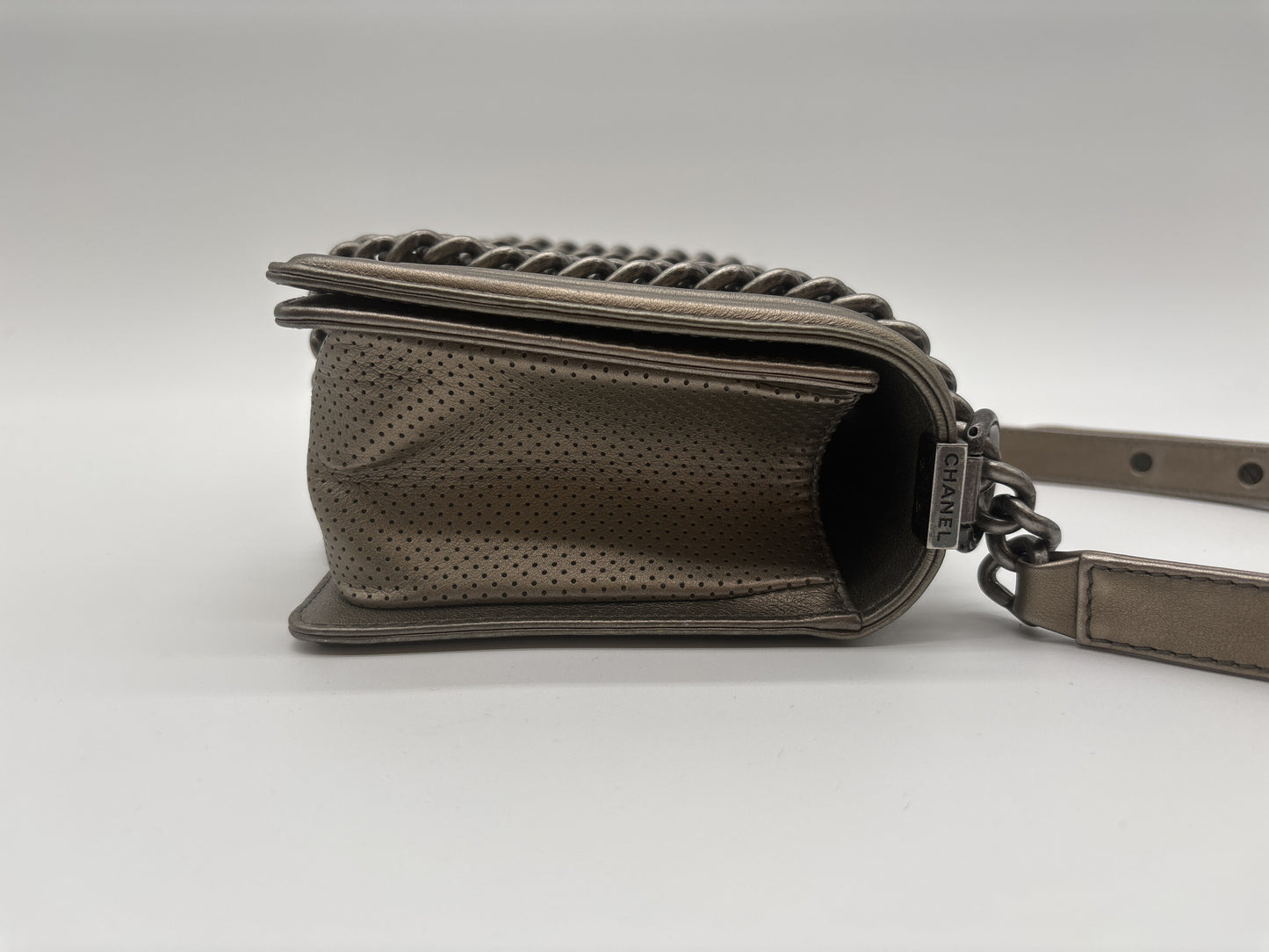 CHANEL Shoulder Bag Boy Perforated Matlasse Shoulder Bag