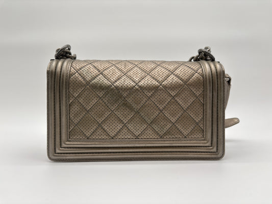 CHANEL Shoulder Bag Boy Perforated Matlasse Shoulder Bag