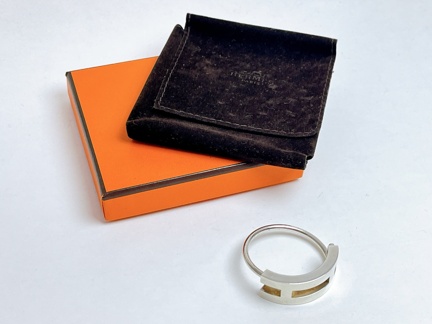 HERMES H Motif Keyring 925 Keycase Keychain