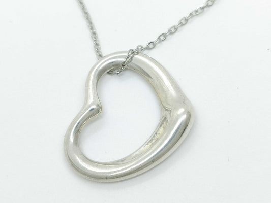 Tiffany & Co. Open Heart Necklace, 925, 4.5g