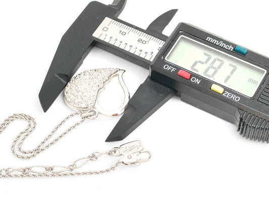 Yves Saint Laurent Yves Saint Laurent ・Silver Collar, Large, Heart Design, Pendant, Necklace, 10.9g Necklace