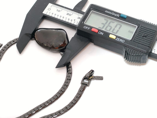 Yves Saint Laurent Yves Saint Laurent - Black Color - Motif Design - Necklace - 26.6g Ring