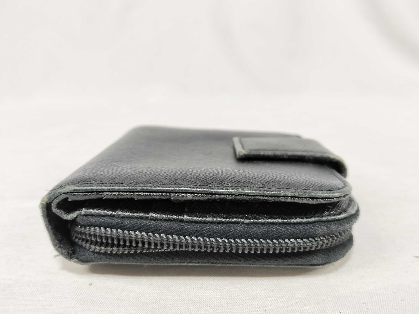 PRADA Triangle Logo Bi-Fold Wallet Broken Zipper Wallet