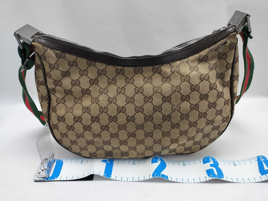 GUCCI GG Canvas GUCCI Sherry Line Half Moon Shoulder Bag Shoulder Bag