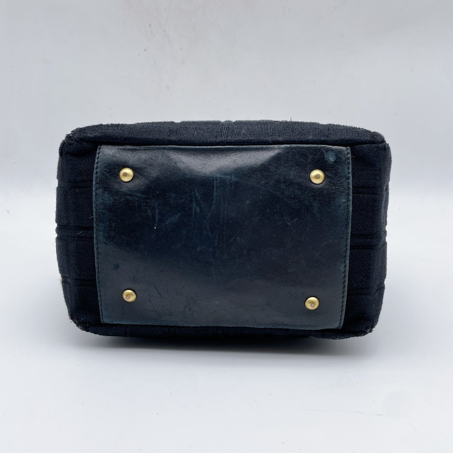 CHANEL Chocolate Bar Cotton Chain Shoulder Handbag