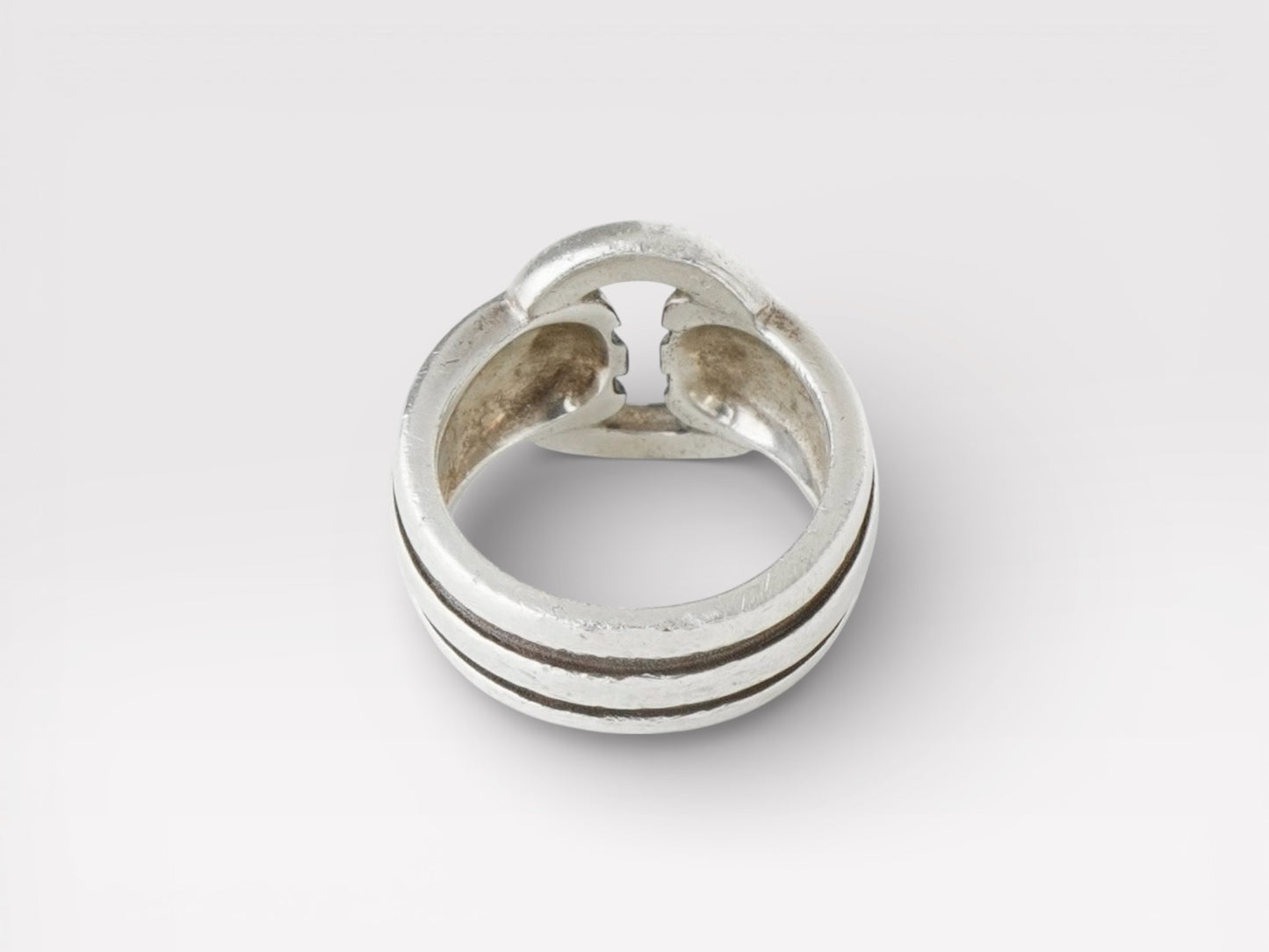 Tiffany & Co. Vintage Grooved Signette Silver 925 Ring No. 12 Ring