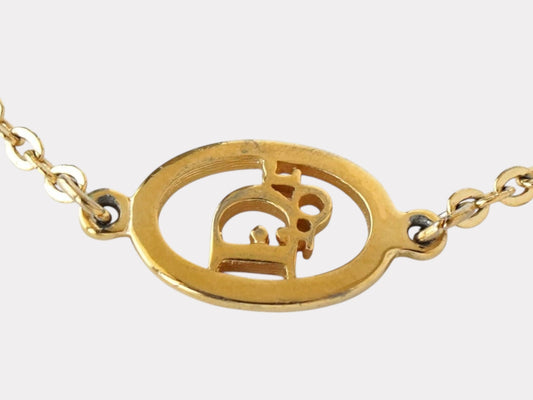 Dior Christian Dior Vintage Dior Logo GP Gold Chain Bracelet Bangle