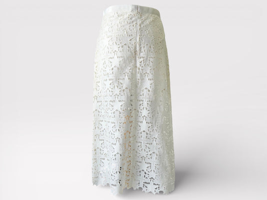 Sakai Star Lace Trapezoidal Skirt with Inner Pants White Women's Notation Size 1 Skirt