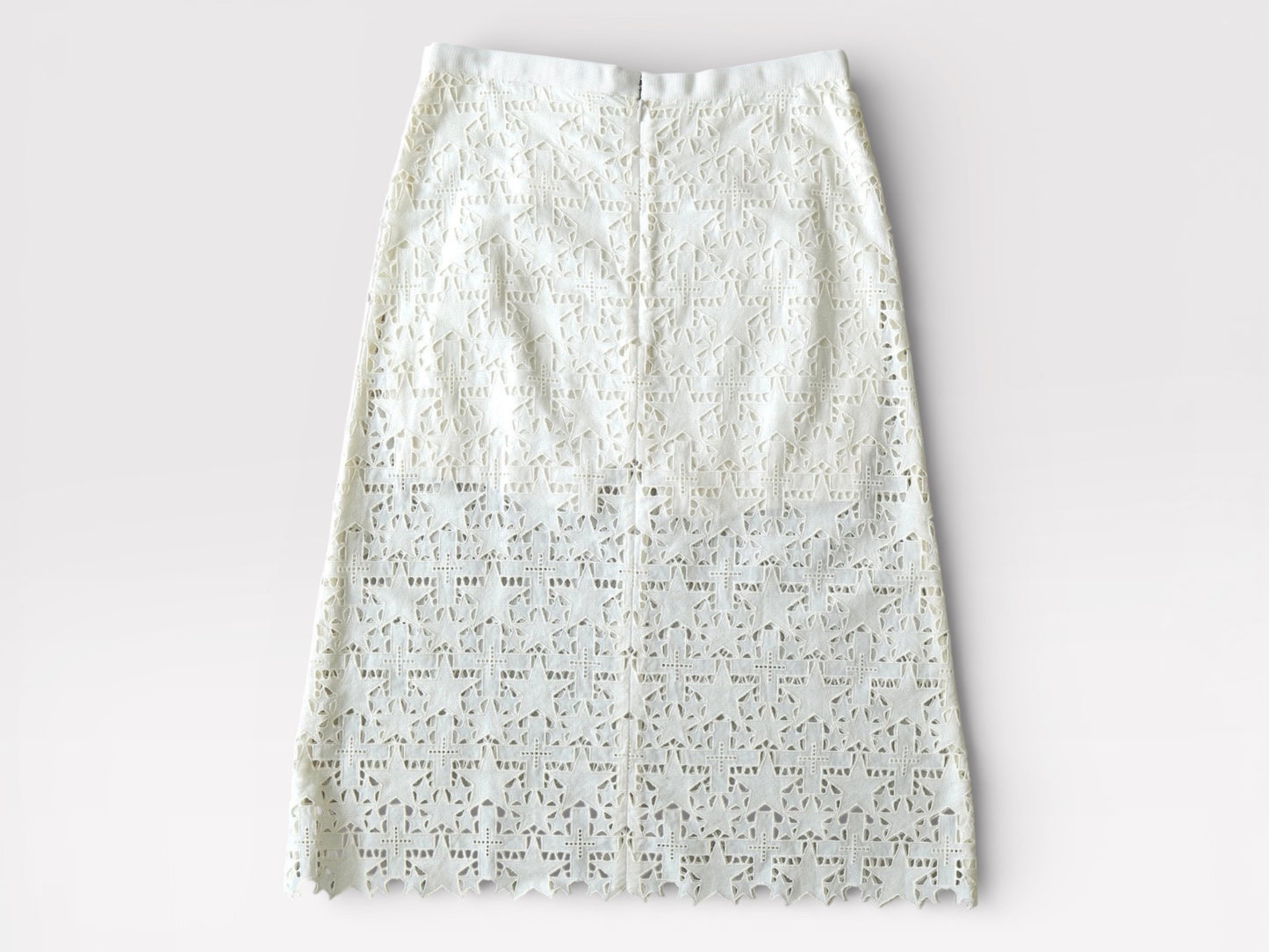 Sakai Star Lace Trapezoidal Skirt with Inner Pants White Women's Notation Size 1 Skirt