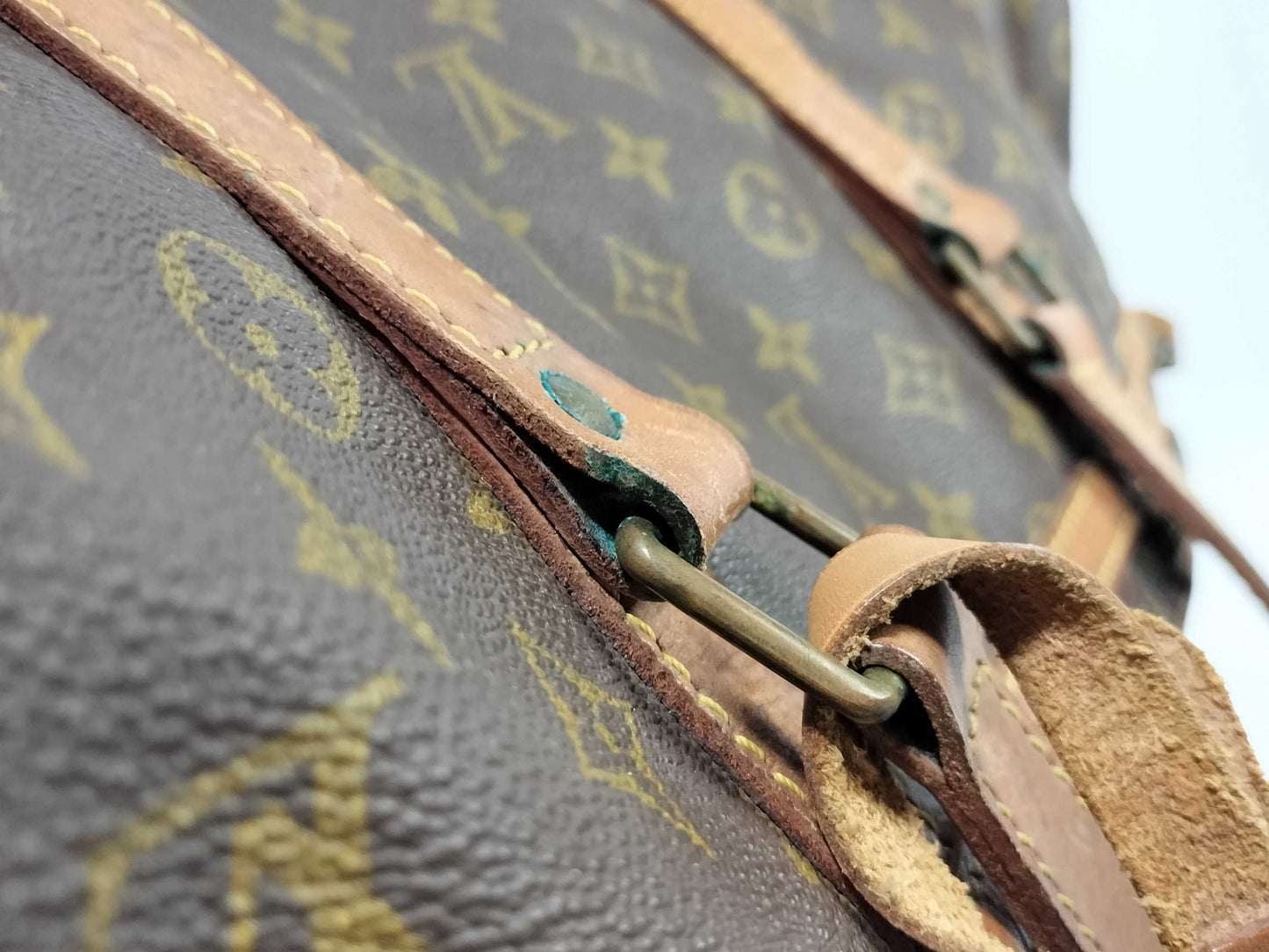 LOUIS VUITTON Monogram Louis Vuitton M41622 Saxophone 55 Monogram Boston Bag Boston Bag