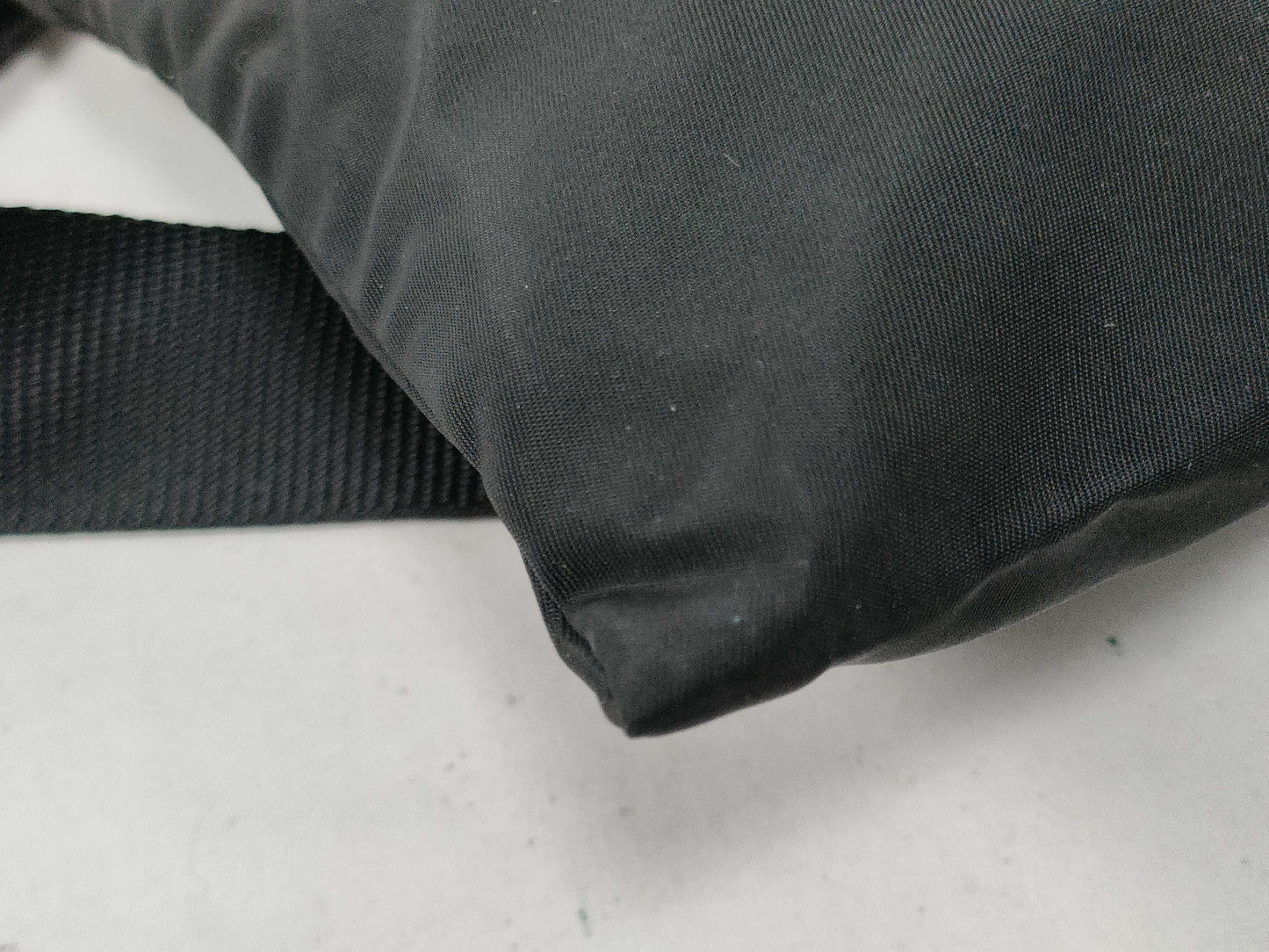 PRADA Shoulder Bag Triangle Plate Nylon Black Black Shoulder Bag