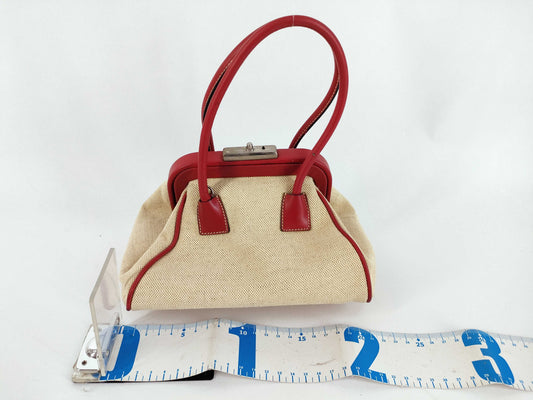 PRADA Prada Canvas x Leather Purse Purse Handbag