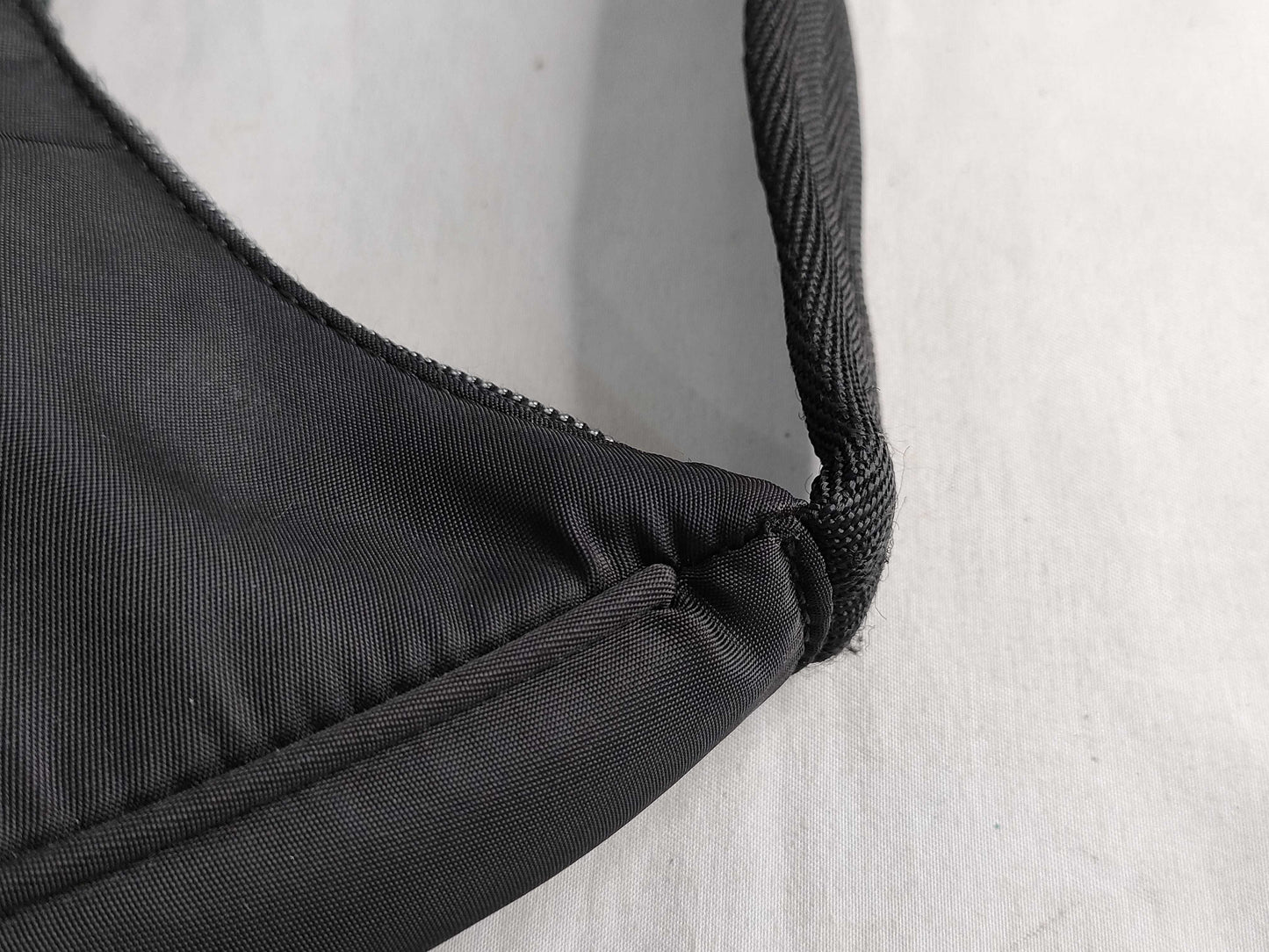 PRADA Nylon Prada Tesuto Handpouch Black Handbag