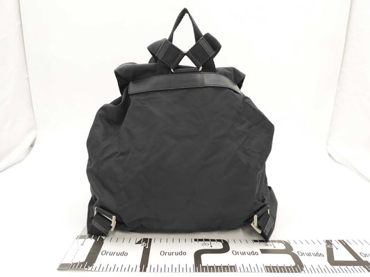 PRADA Triangle Logo Backpack Black Rucksack