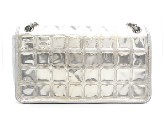 CHANEL Chocolate Bar Ice Cube Coco Mark Chain Shoulder Bag