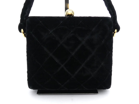 CHANEL Matrasse Velor Cocomark Mouth Mouth Handbag