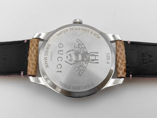 GUCCI G Timeless Moon Phase 126.4 17380844 Quartz Black Dial Immovable Men's Watch