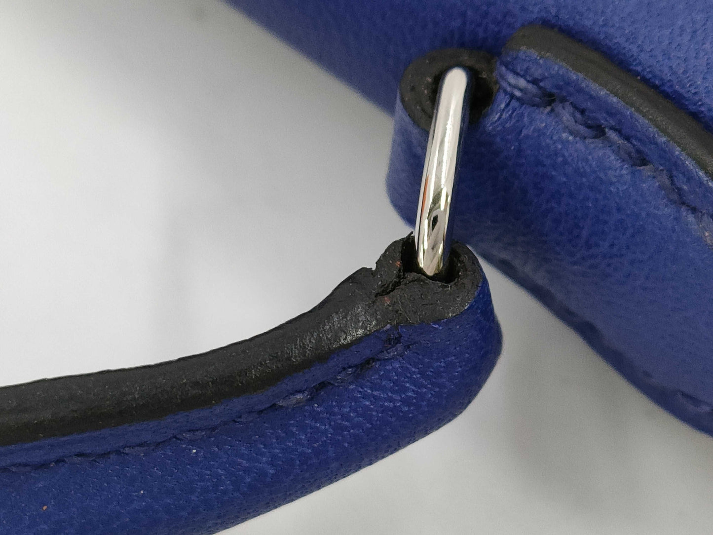 HERMES Tiny Kelly Swift Blue Electric Handbag