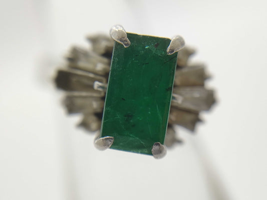 1.22ct colored stone, diamond, Pt900, 7.8g ring