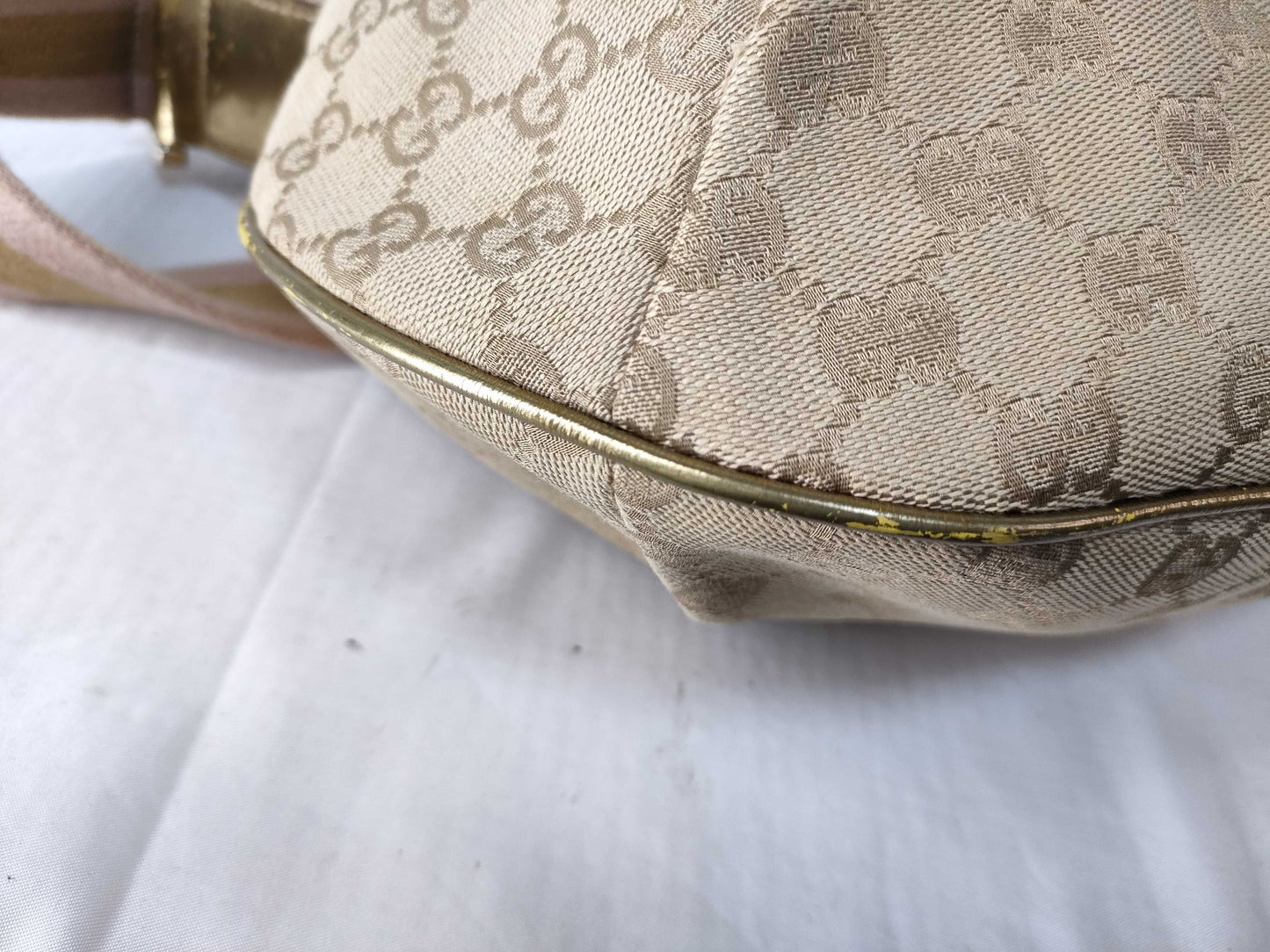 GUCCI GUCCI GG Canvas Sherry Line Shoulder Bag 181092 002404 Hobo Half Moon Gucci Shoulder Bag