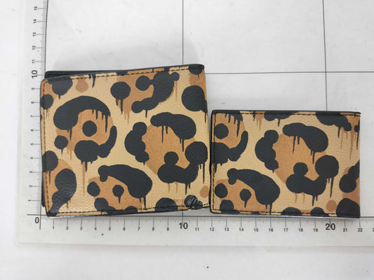 COACH COACH Leopard Pattern Compact Wallet/Card Case 2 Pieces Wallet Wallet