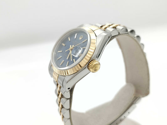 ROLEX 69173 E476659 Blue Dial Jubilee Breath Women's Watch