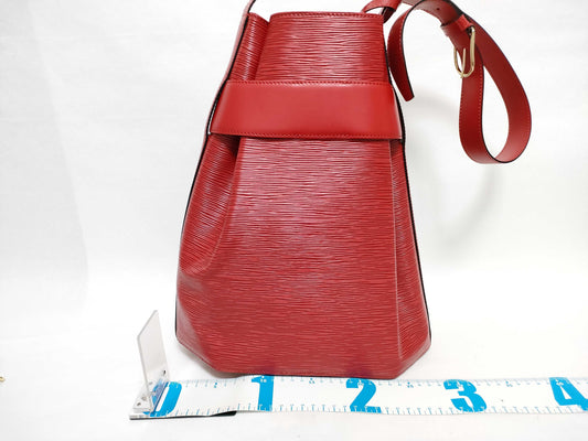 LOUIS VUITTON Epi Vuitton Sack DePaul GM Red Bag Shoulder Bag