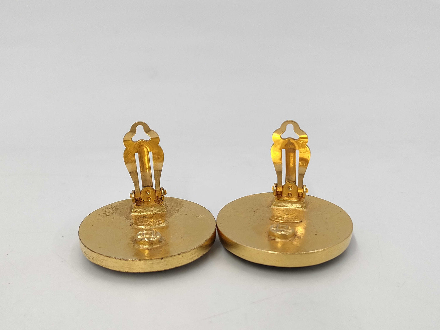 CHANEL Earrings Marble Coco Mark Stone Large 95A Earrings