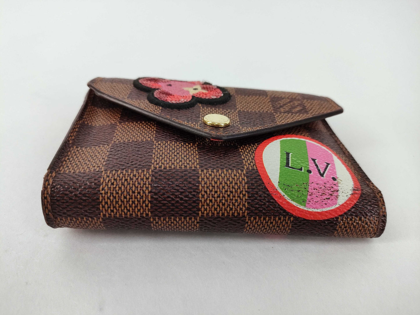 LOUIS VUITTON Damier Vuitton Victorine Damier Sequin N60149 MI4108 Wallet