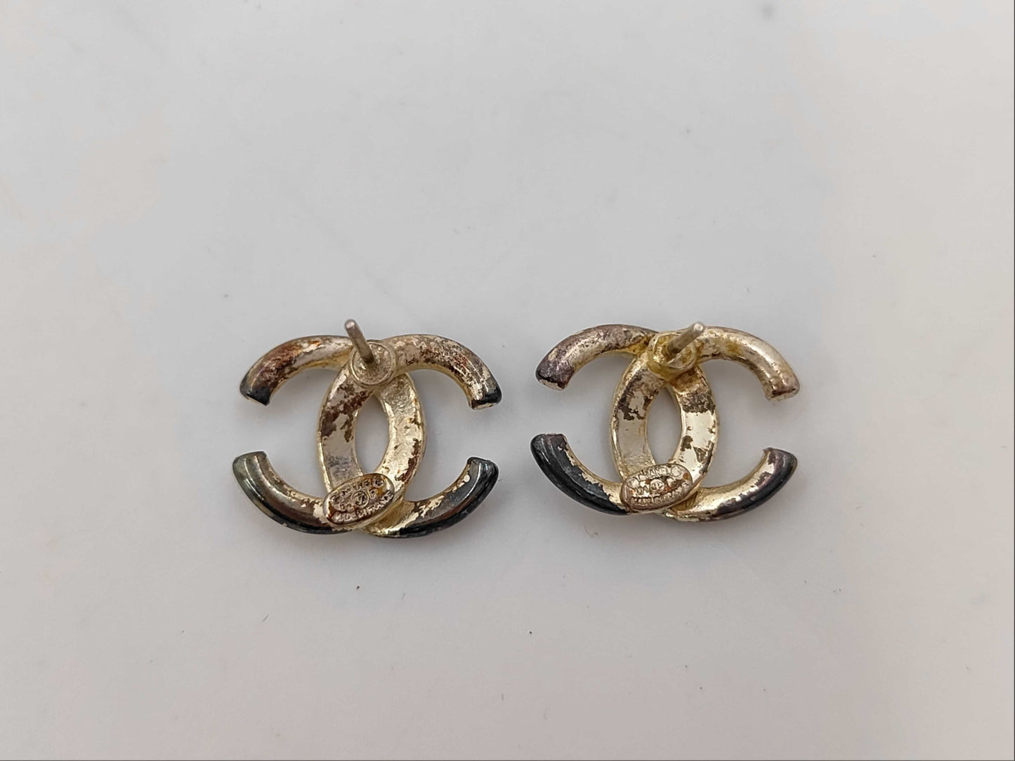 CHANEL 01P Earrings Coco Mark Earrings