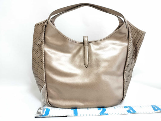 Salvatore Ferragamo Gancini Gancini Leather Perforated Handbag Tote Bag Tote Bag