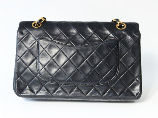 CHANEL Matelasse Double Flap Chain Shoulder Bag with Gold Hardware